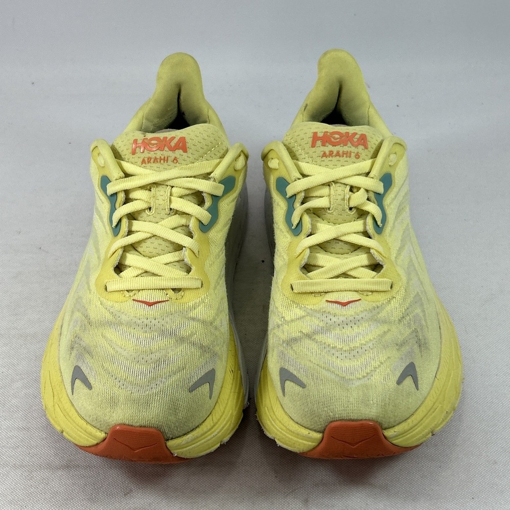 Hoka One One Arahi 6 Running Shoes Women's Size 7B W Yellow Athletic Sneakers - Picture 6 of 16